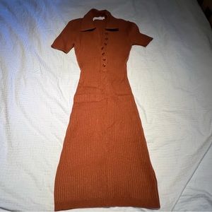 Meshki mini bodycon dress with collar